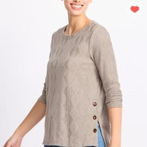 NWT Miranda Long Sleeve Brushed Hacci Tunic Knit Top From Stitch Fix